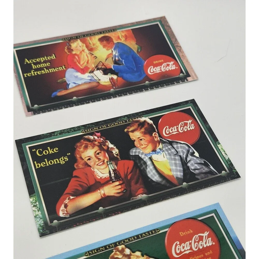 Coca-Cola Sign of Good Taste 1996 Non-Sport Trading Card Lot 8 Vintage